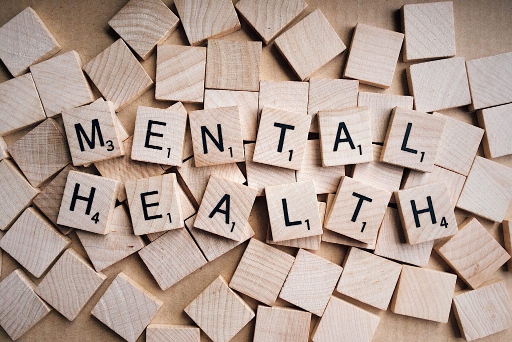 Kuvituskuva, jossa teksti mental health.